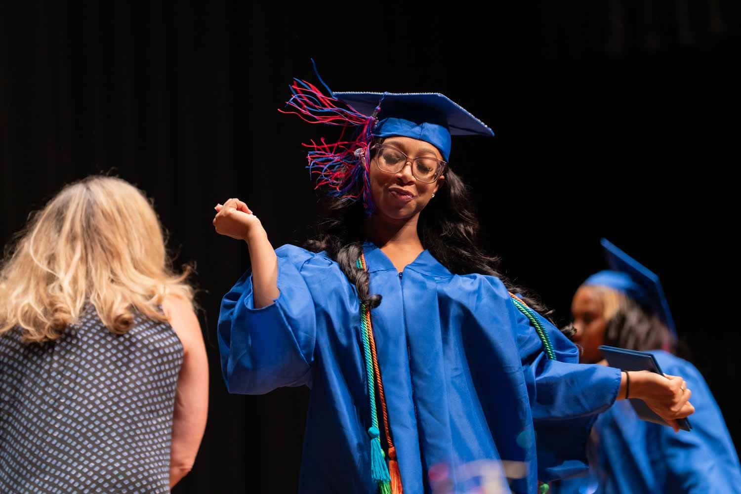 happy girl smiling at her graduation