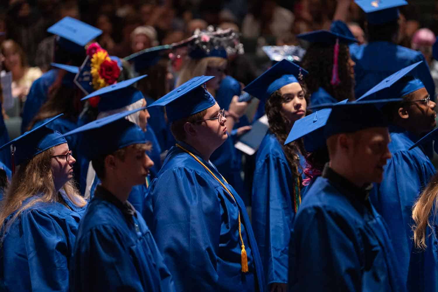 Students at graduation