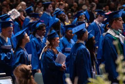 students at the graduation
