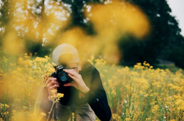 boy taking photos