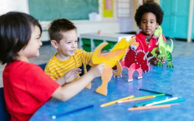 kids playing in the kindergarten