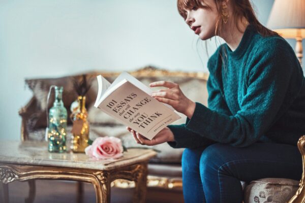 girl reading a book